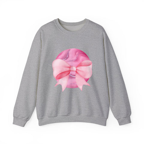 Pink Planet Wrapped In A Bow Unisex Crewneck Sweatshirt