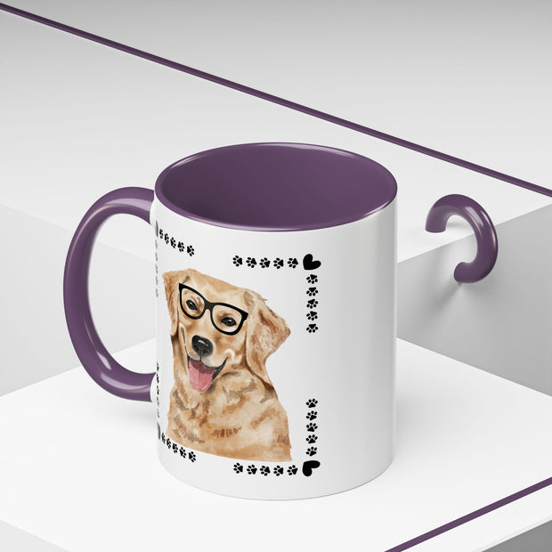 Geeky Good Golden Retriever Accent Coffee Mug