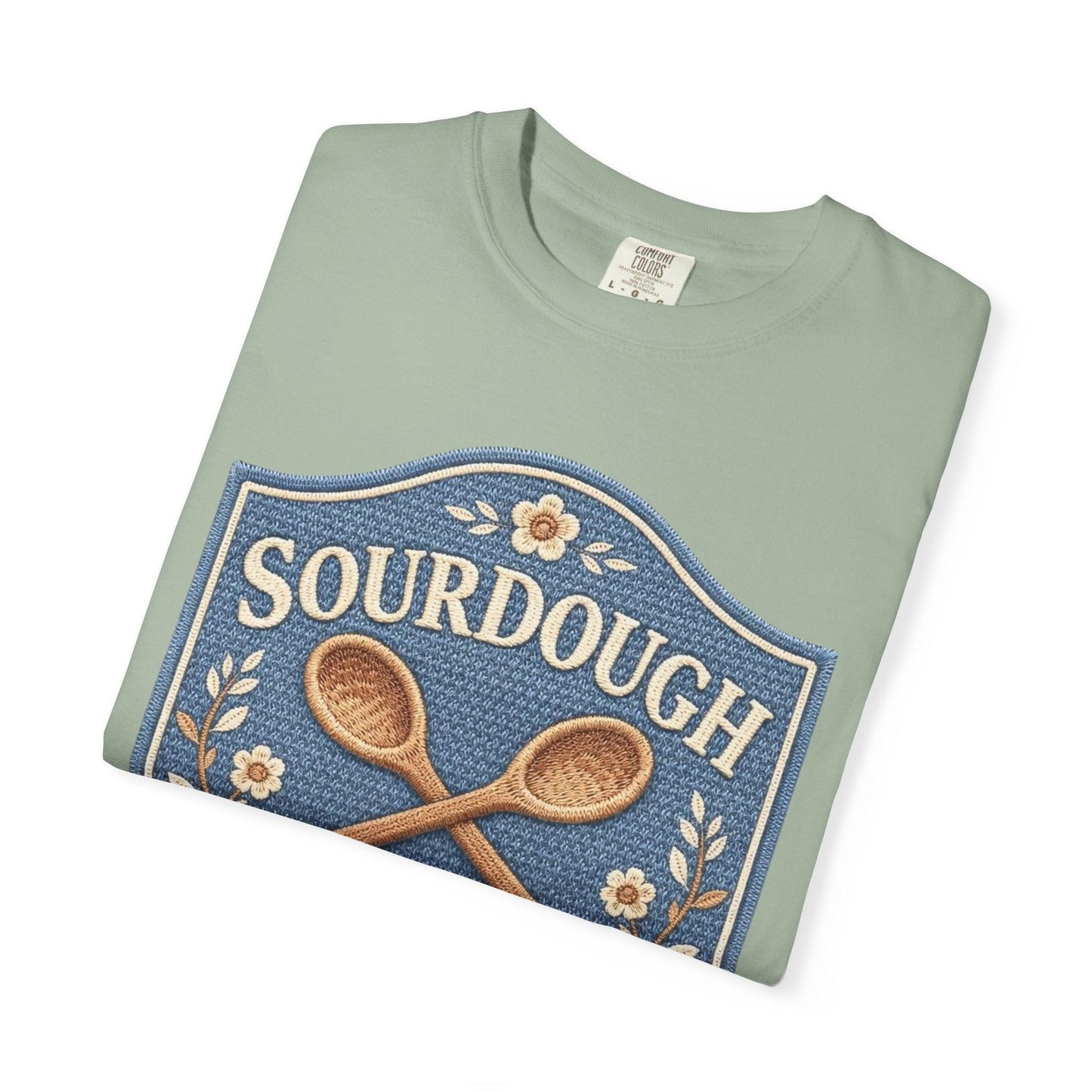 Sourdough Social Club T-shirt | Vintage Baking Badge, Bread Loaf & Spoons