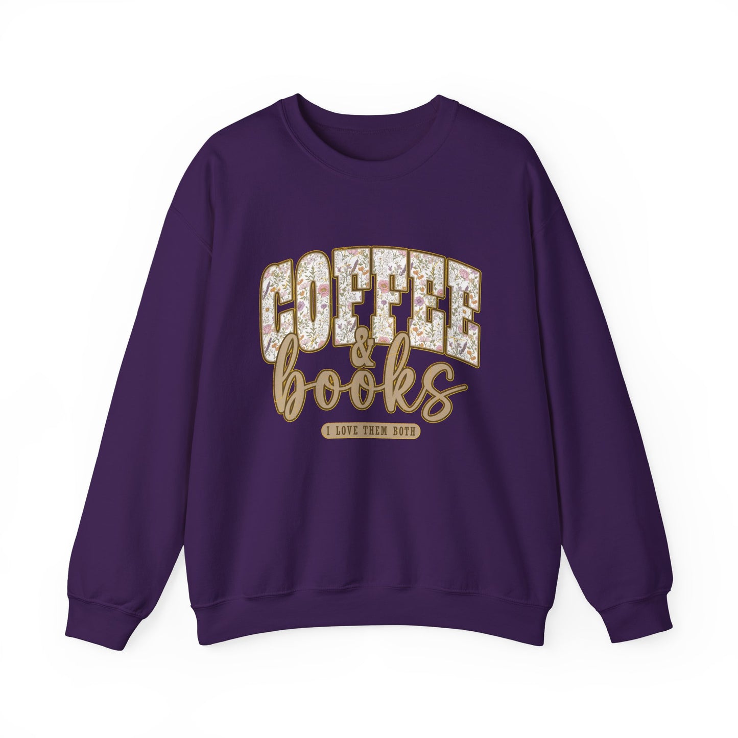 Coffee & Books Crewneck Sweatshirt | Cozy Reading Coffee Shirt