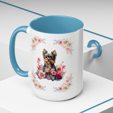 Geeky Goddess Yorkie Accent Coffee Mug