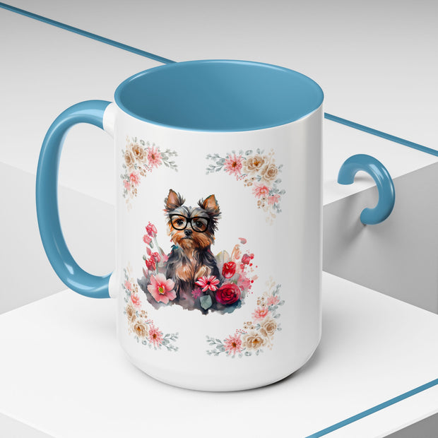 Geeky Goddess Yorkie Accent Coffee Mug