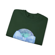 Blue/Green Planet Wrapped In A Bow Unisex Crewneck Sweatshirt