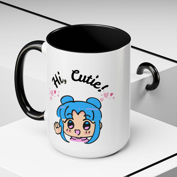 'Hi Cutie' Accent Coffee Mug