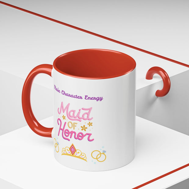 'Main Character Energy: Maid of Honor' Accent Coffee Mug