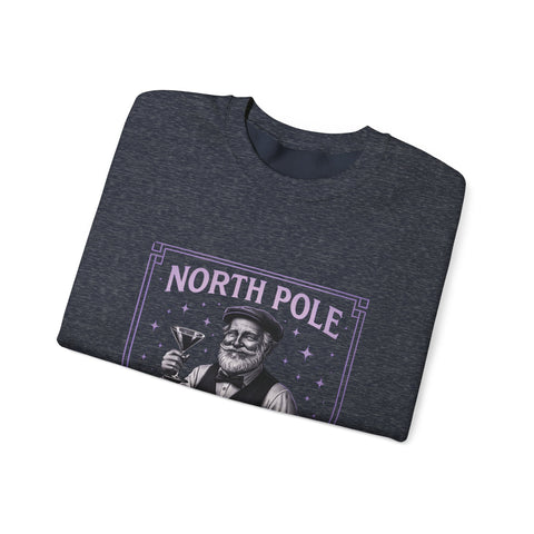 North Pole Speakeasy Crewneck Sweatshirt | Cozy Holiday Gift | Winter Wear | Christmas Sweatshirt | Unisex Comfy Apparel