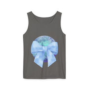 Blue/Green Planet Wrapped In A Bow Unisex Tank Top
