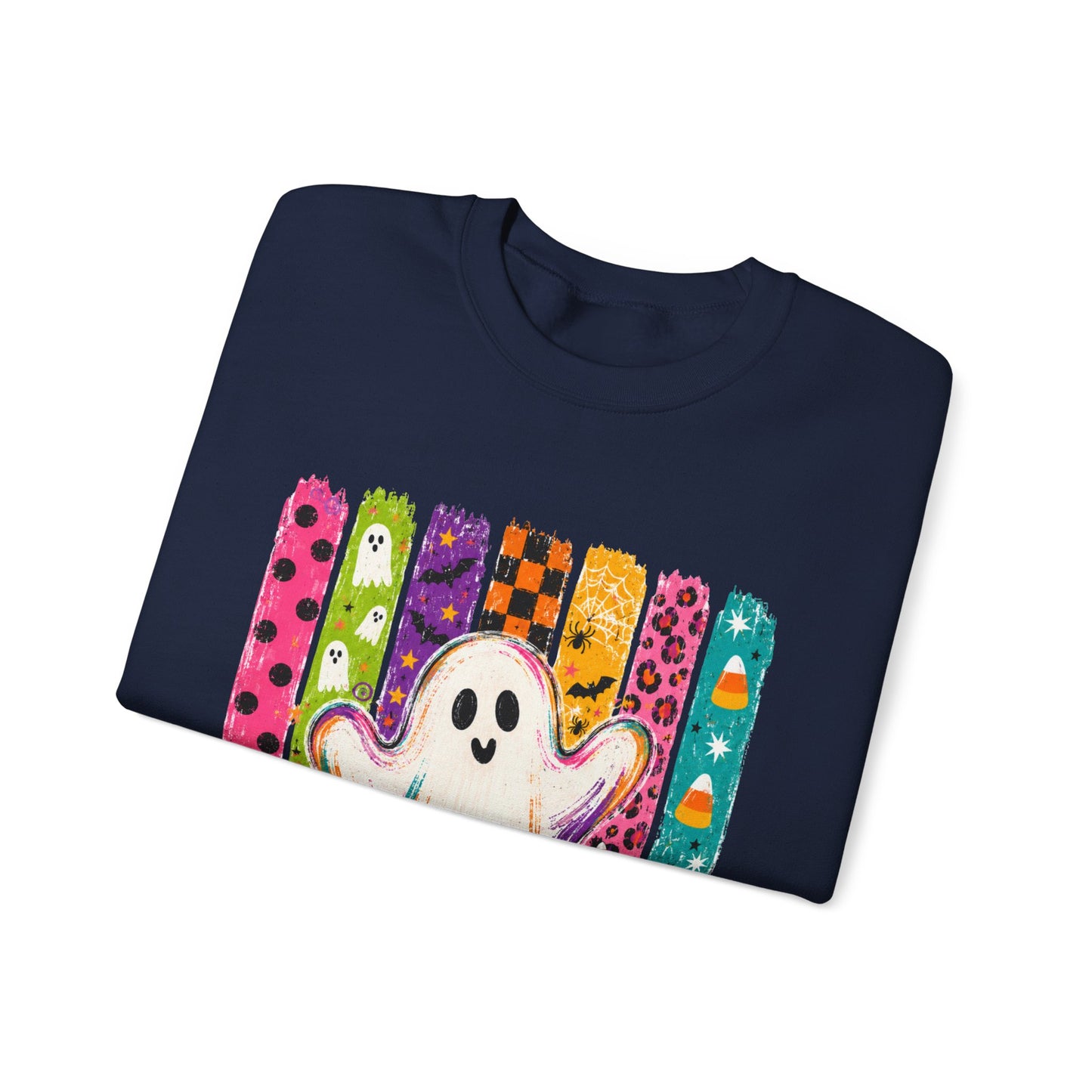 Rainbow Ghost Halloween Sweatshirt | Cute Ghost Graphic Crewneck