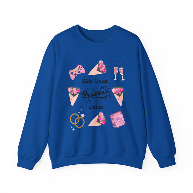 'Side Quest: Bridesmaid Duties' Unisex Crewneck Sweatshirt