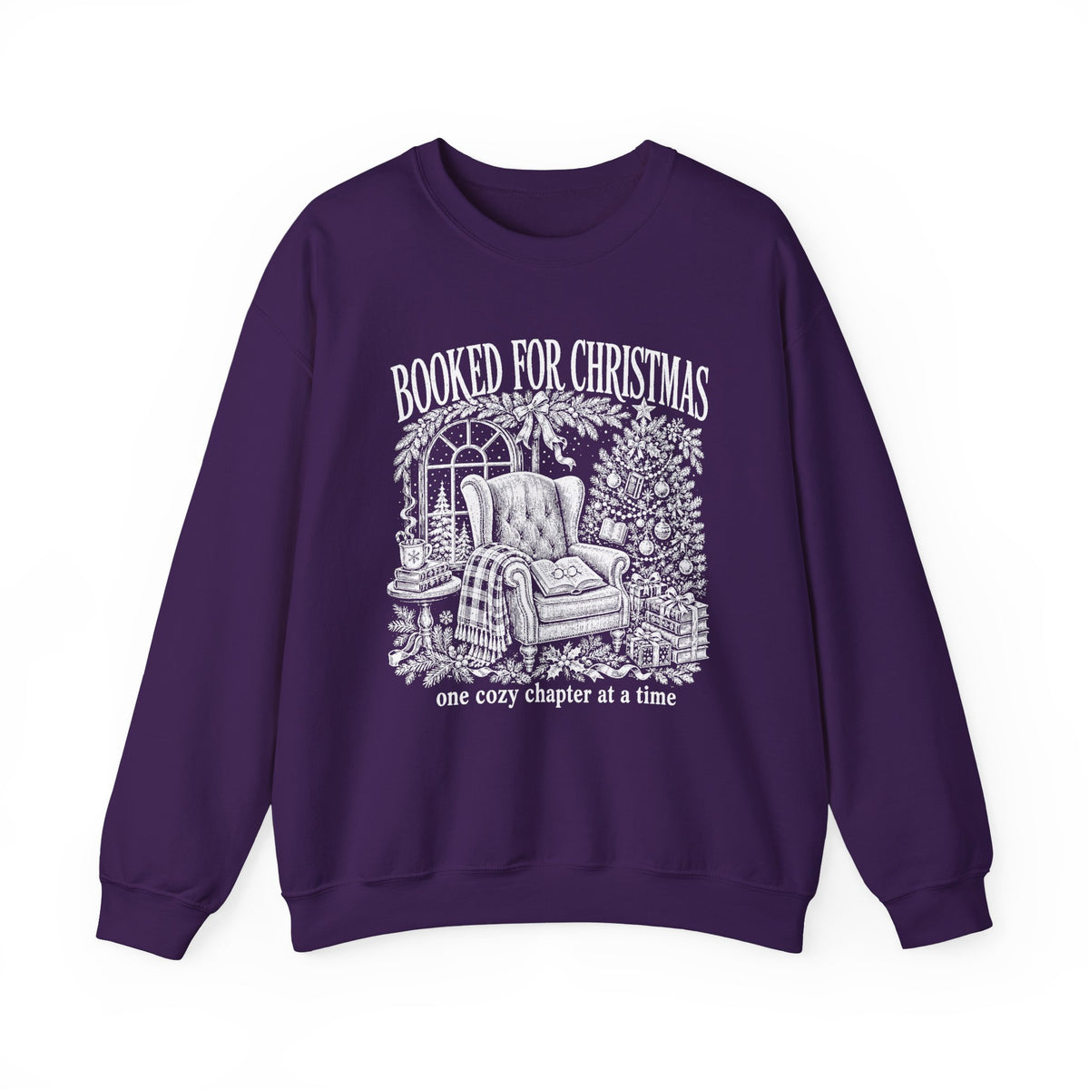 Booked for Christmas Sweatshirt, Book Lover Christmas Crewneck, Cozy Reader Sweater, Bookish Holiday Shirt, BookTok Christmas Gift