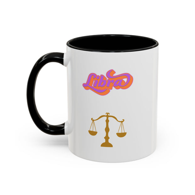 'Libra' Zodiac Accent Coffee Mug