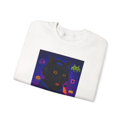 Cozy Gamer Cat Sweatshirt - Unisex Heavy Blend™ Crewneck, Perfect for Gaming Nights, Halloween, Cat Lovers, Gift Ideas, Comfortable Wear