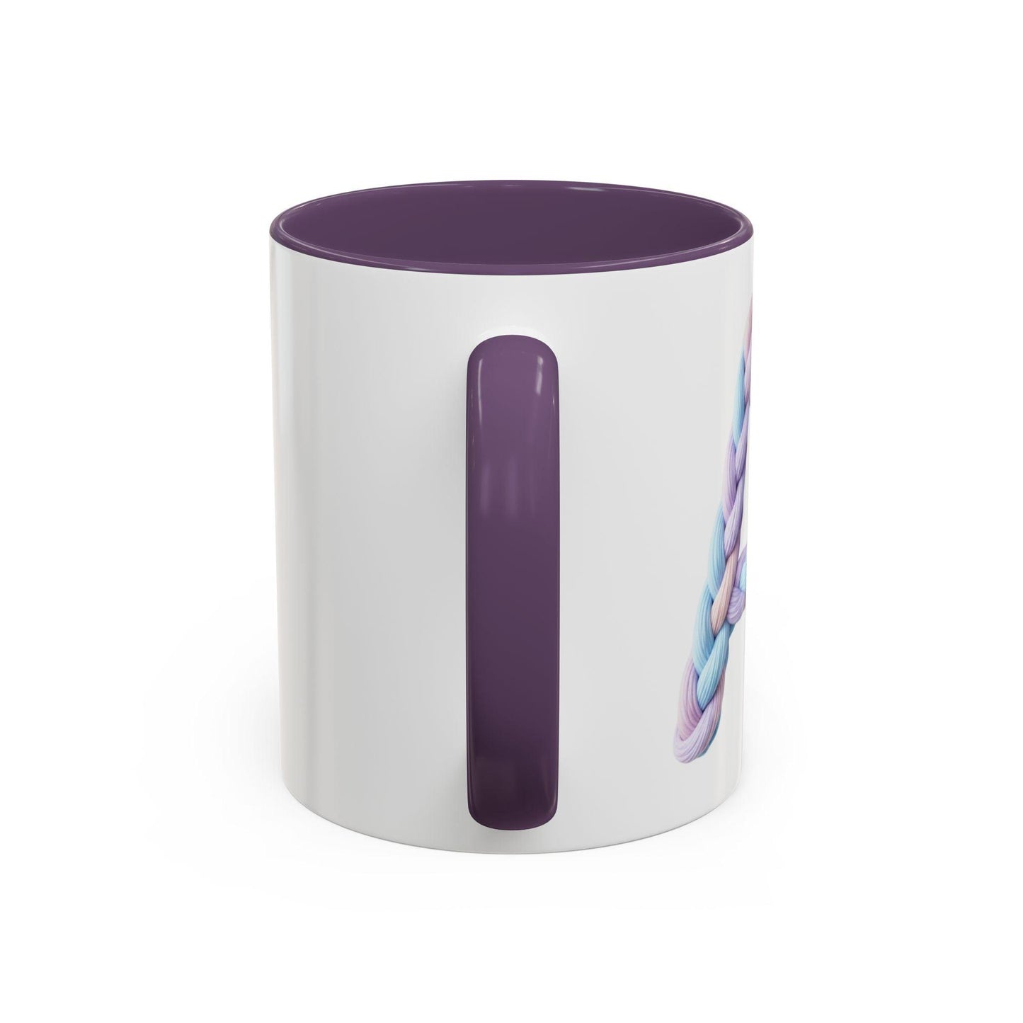 Minimalist Embroidery Typography Accent Coffee Mug | Pastel Thread Design