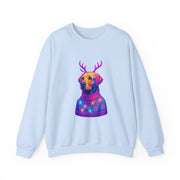 Neon Labrador Reindeer Sweater Sweatshirt | Colorful Dog Christmas Crewneck