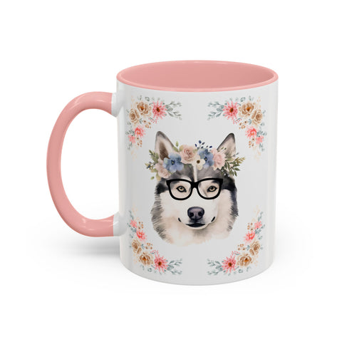 Geeky Goddess Siberian Husky Accent Coffee Mug