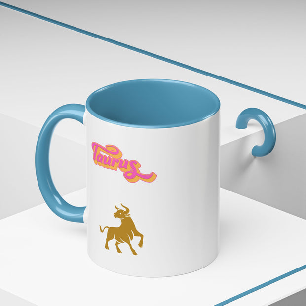 'Taurus' Zodiac Accent Coffee Mug