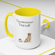 'Espawresso Yourself' Golden Retriever Accent Coffee Mug