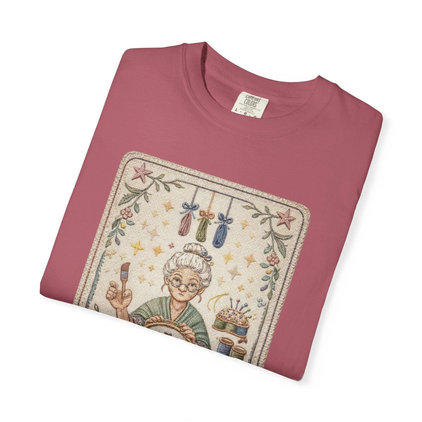 The Crafter Illustration T-Shirt | Vintage Crafting Design, Sewing Embroidery