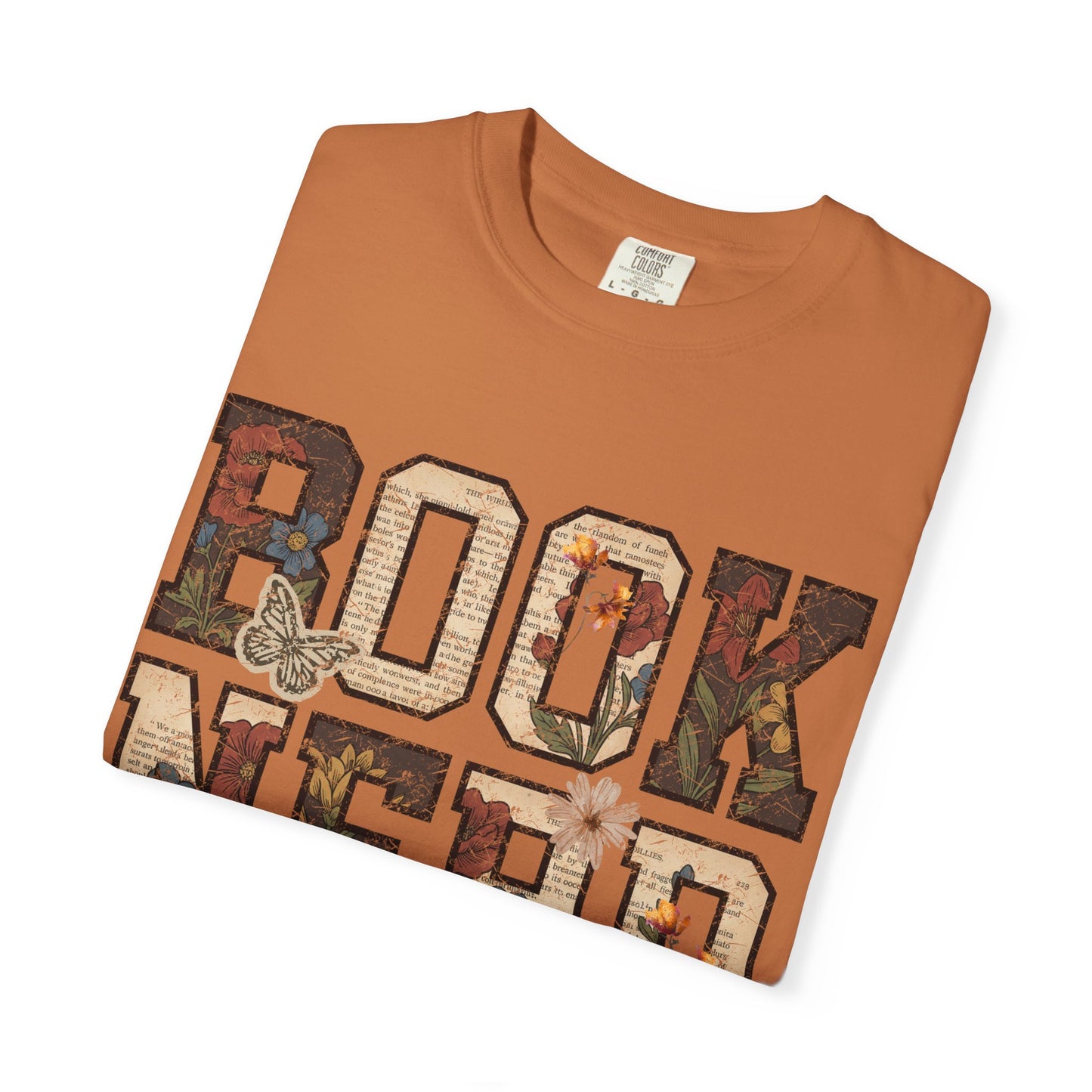 Book Nerd T-Shirt | Vintage Collage Lettering, Reading Lover Tee