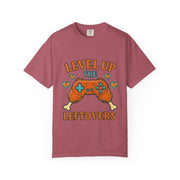 Gamer T-shirt - Level Up the Leftovers | Unisex Gaming Tee, Casual Wear, Game Night Shirt, Gift for Gamers, Funny Apparel