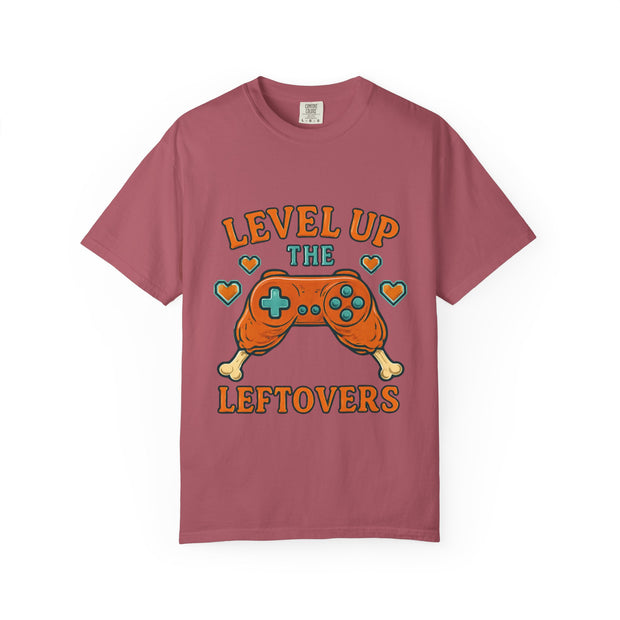 Gamer T-shirt - Level Up the Leftovers | Unisex Gaming Tee, Casual Wear, Game Night Shirt, Gift for Gamers, Funny Apparel