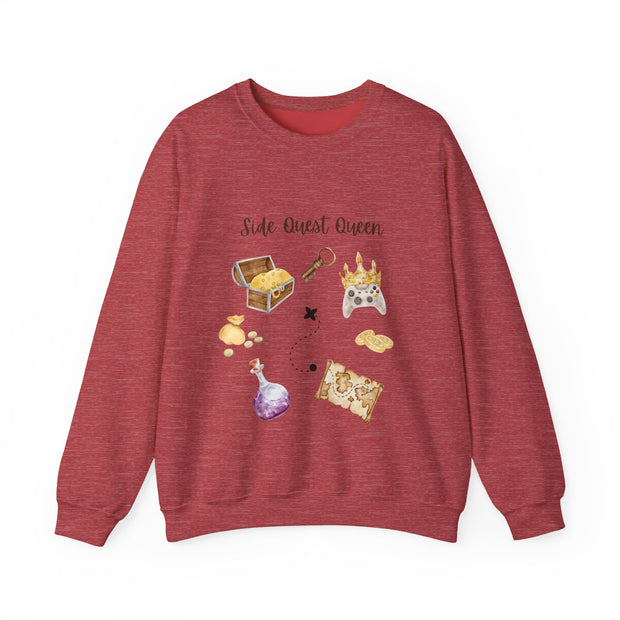 'Side Quest Queen' Unisex Crewneck Sweatshirt
