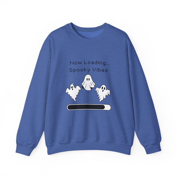 'Now Loading..Spooky Vibes' Unisex Crewneck Sweatshirt