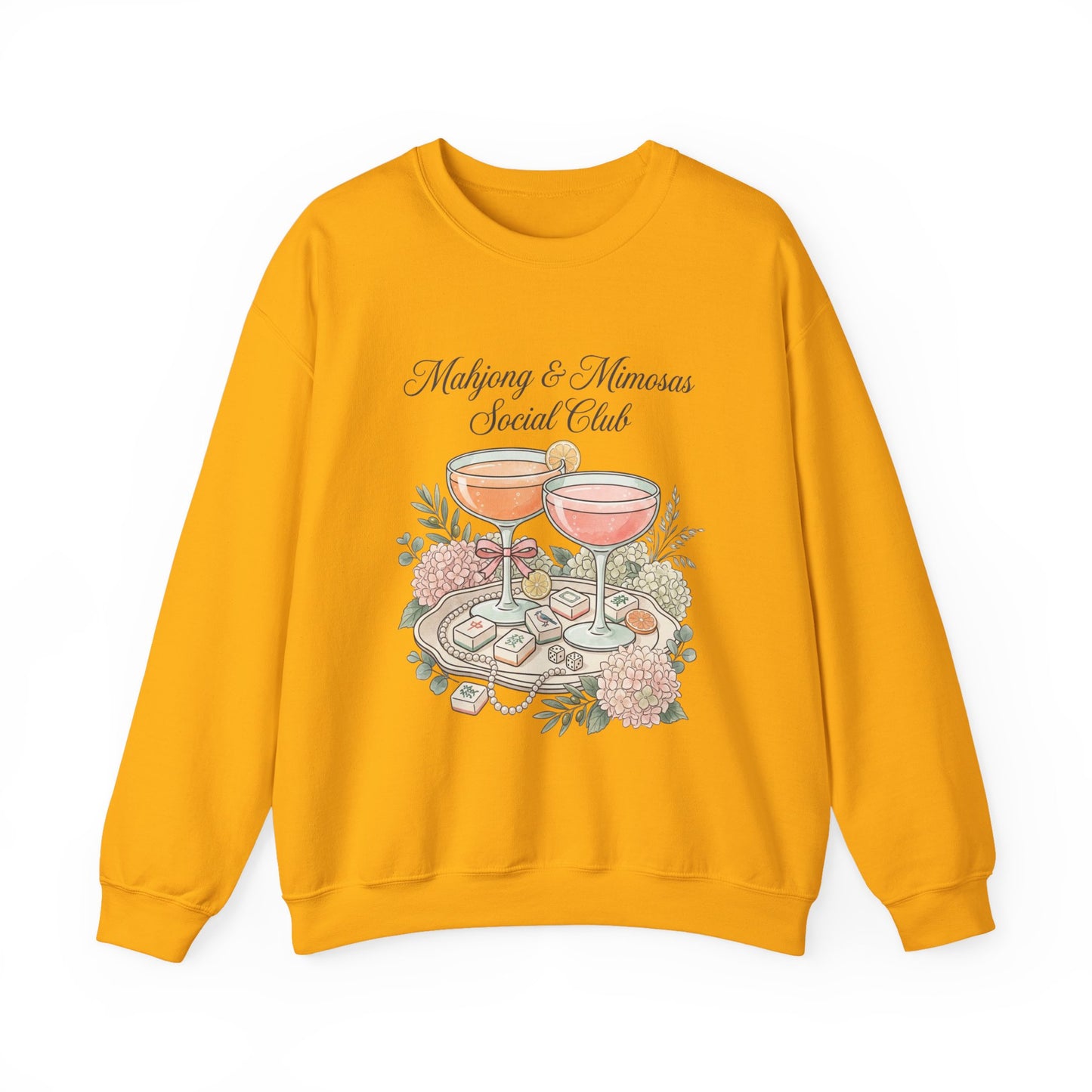 Mahjong & Mimosas Sweatshirt, Mahjong Club Crewneck, Brunch Girl Pullover