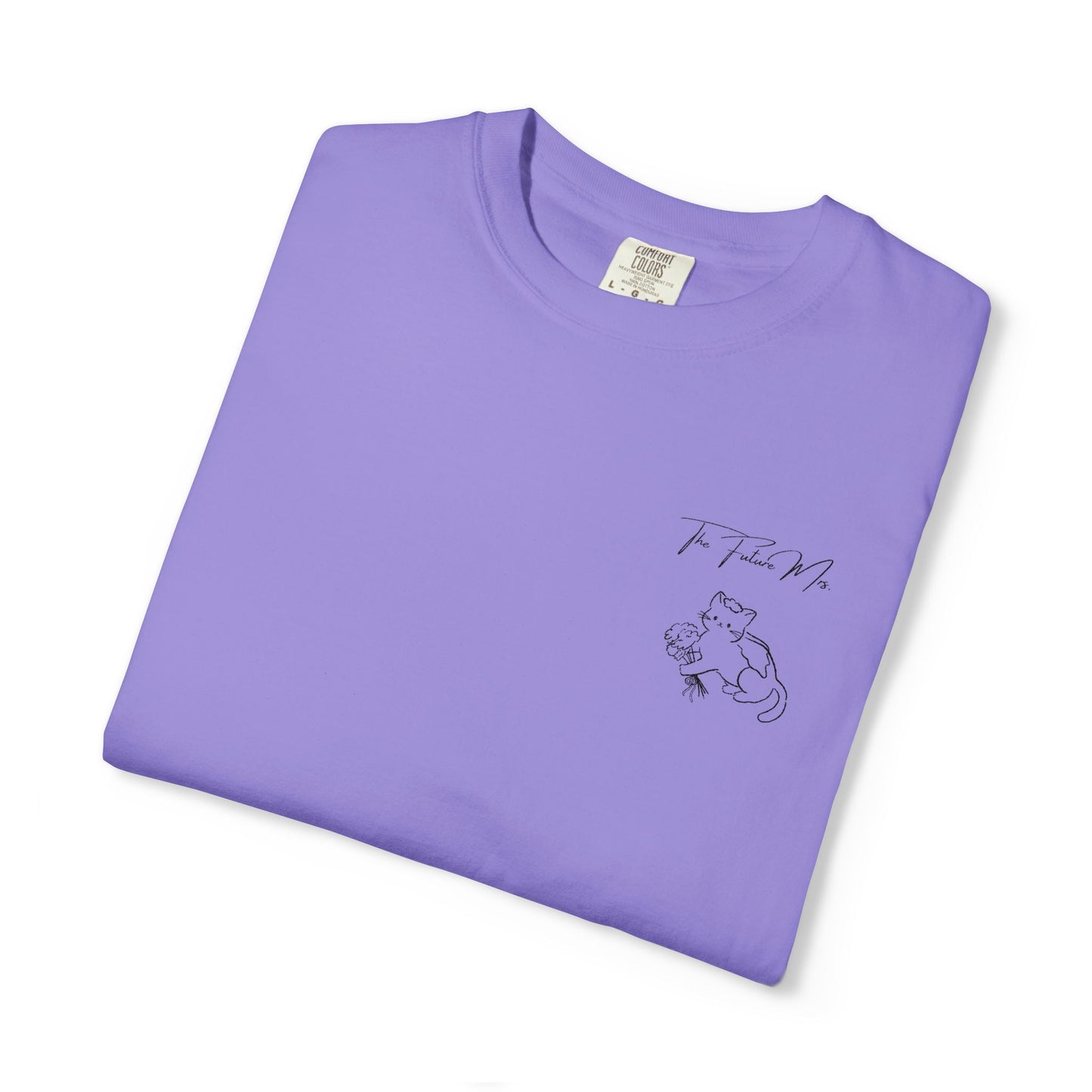 The Future Mrs Shirt, Cat Bride Embroidered Tee, Minimalist Bridal Shower Shirt, Coquette Wedding Tee, Future Wife Shirt