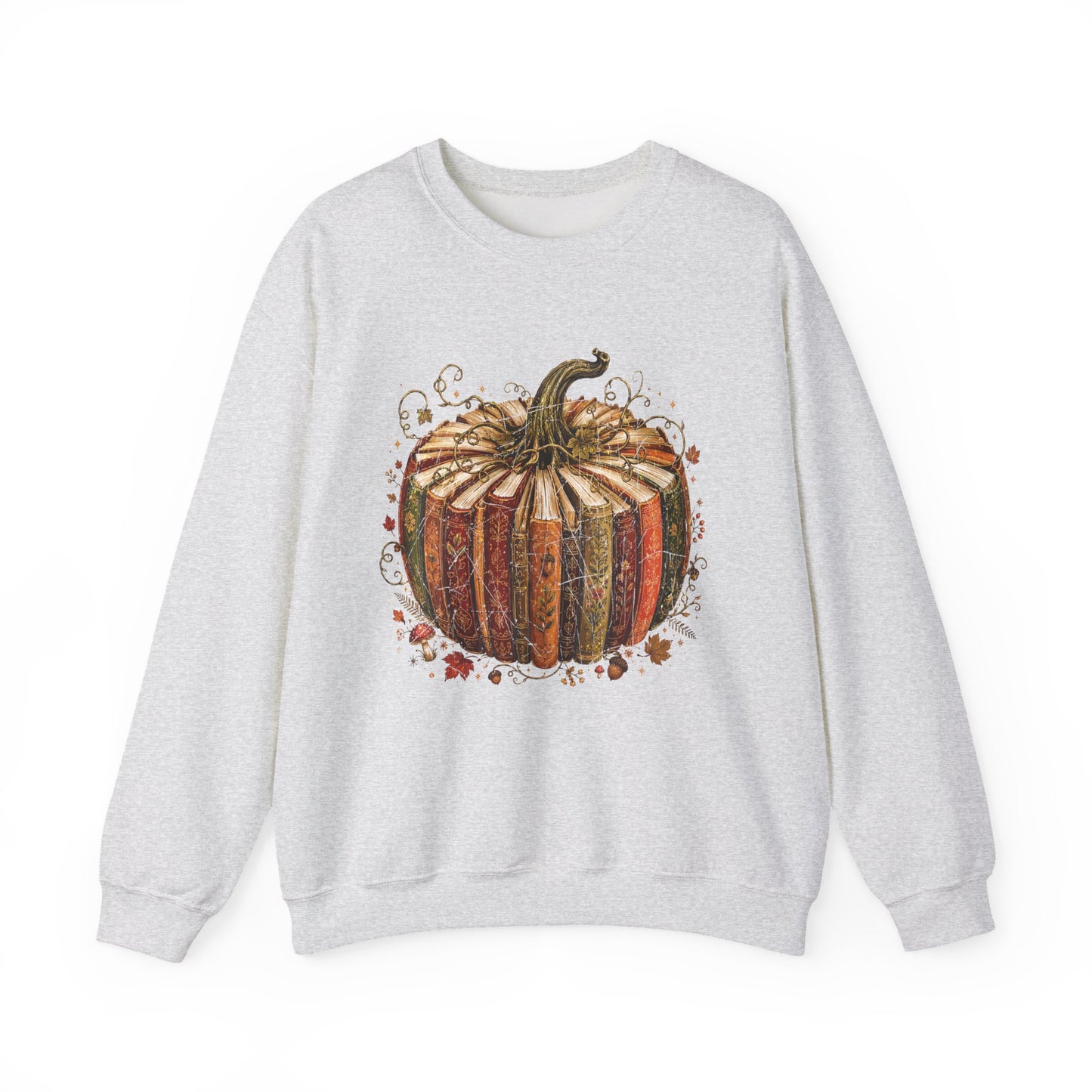 Autumn Patchwork Pumpkin crewneck sweatshirt | Fall Pumpkin Illustration
