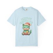 Cute Cat Christmas T-shirt, Meowy Christmas Tee, Unisex Holiday Shirt, Fun Xmas Gift, Cozy Festive Wear