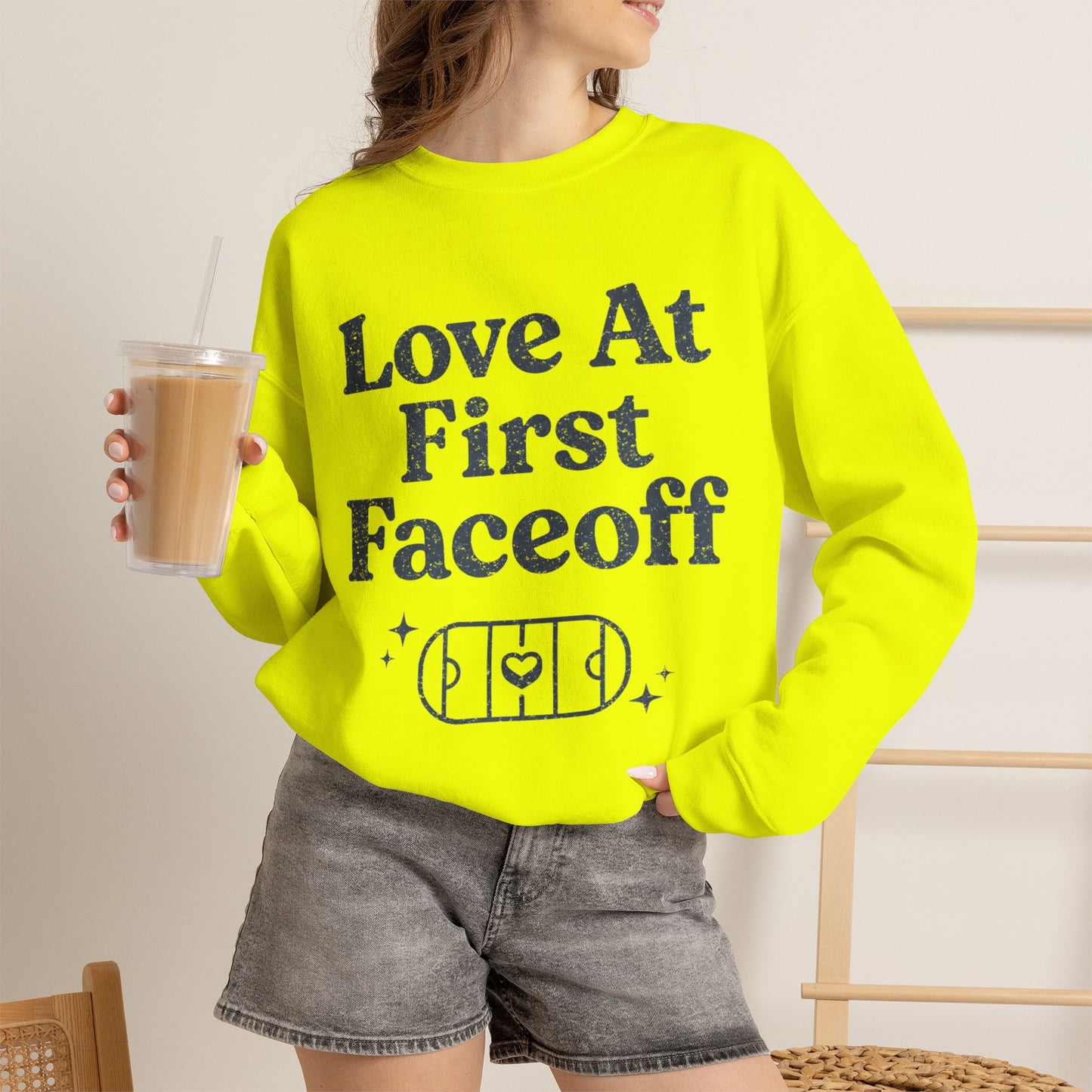 Love At First Faceoff Sweatshirt, Hockey Romance Booktok Crewneck, Sports Romance Reader Pullover