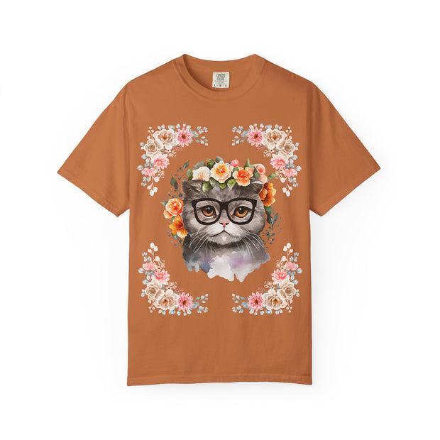 Geeky Goddess Gray Cat Unisex T-Shirt