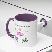 'Press Start To Slay' Accent Coffee Mug