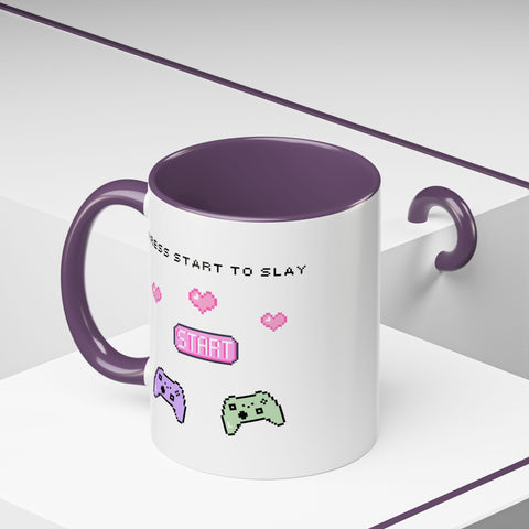 'Press Start To Slay' Accent Coffee Mug