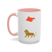 'Leo' Zodiac Accent Coffee Mug