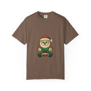 Festive Santa Gaming T-Shirt, Unisex Holiday Tee, Funny Christmas Shirt, Gamer Gift, Cute Santa Design