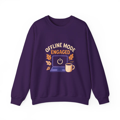 Cozy Offline Mode Sweatshirt, Relaxed Lounge Wear, Fall Fashion, Gift for Remote Workers, Engagement Celebration