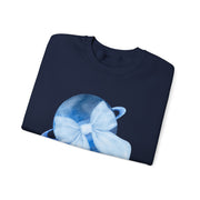 Blue Saturn Wrapped In A Blue Bow Unisex Crewneck Sweatshirt