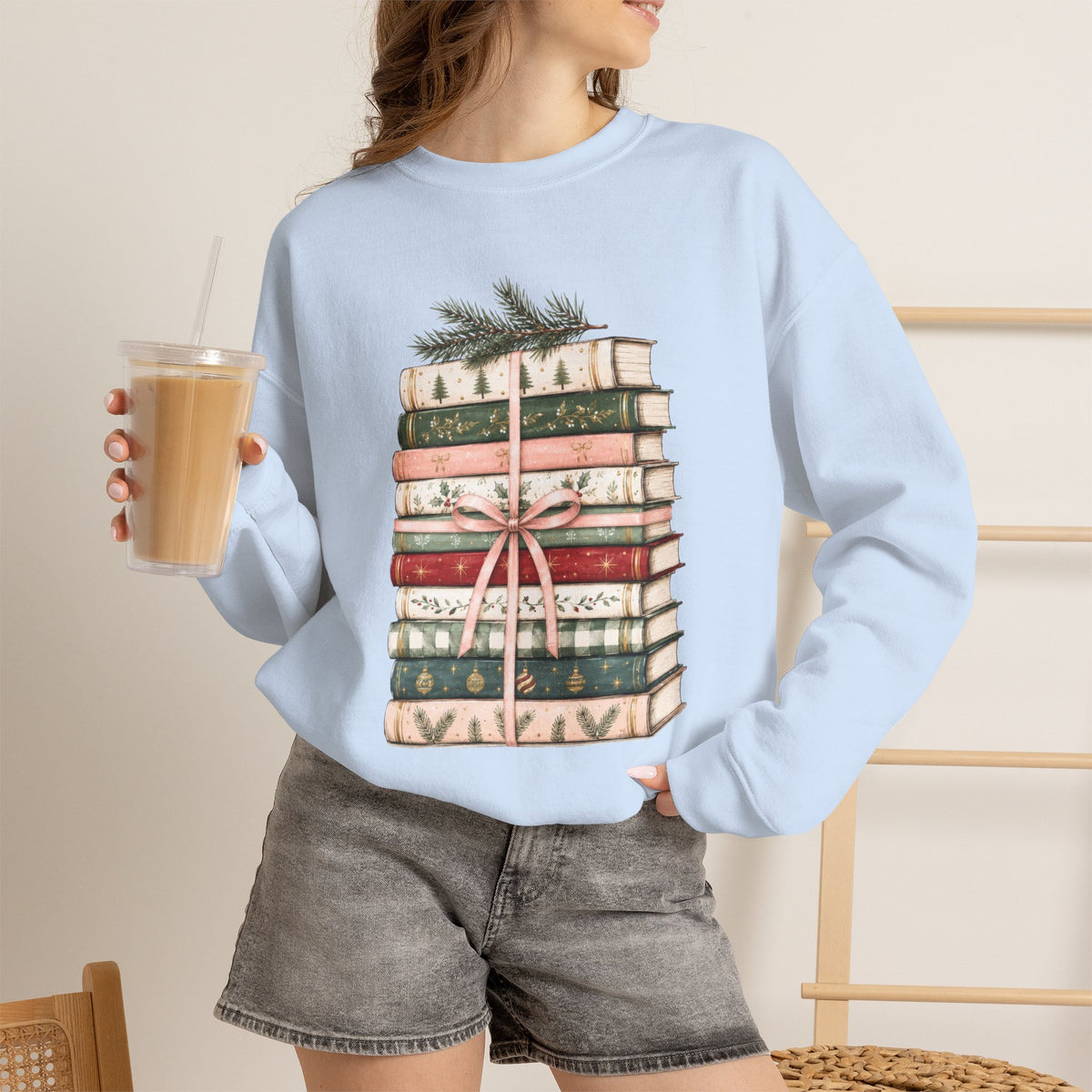 Bookish Christmas Sweatshirt, Christmas Book Lover Crewneck, Cozy Reader Sweater, BookTok Holiday Shirt, Reader Christmas Gift
