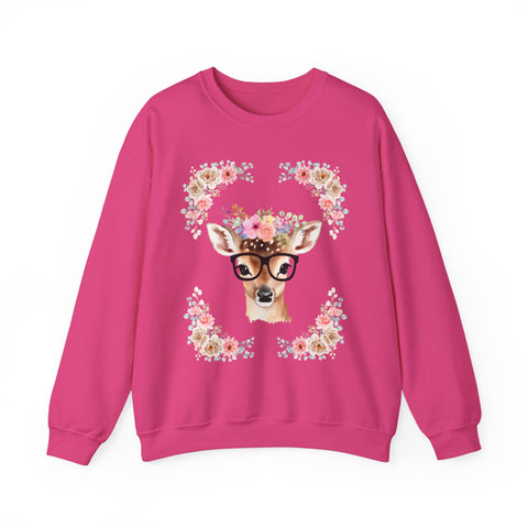 Geeky Goddess Deer Unisex Crewneck Sweatshirt