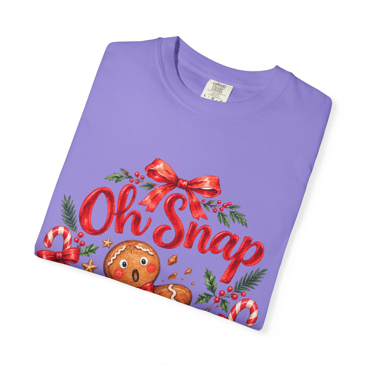 Oh Snap Gingerbread Man T-Shirt | Christmas Cookie Holiday Tee