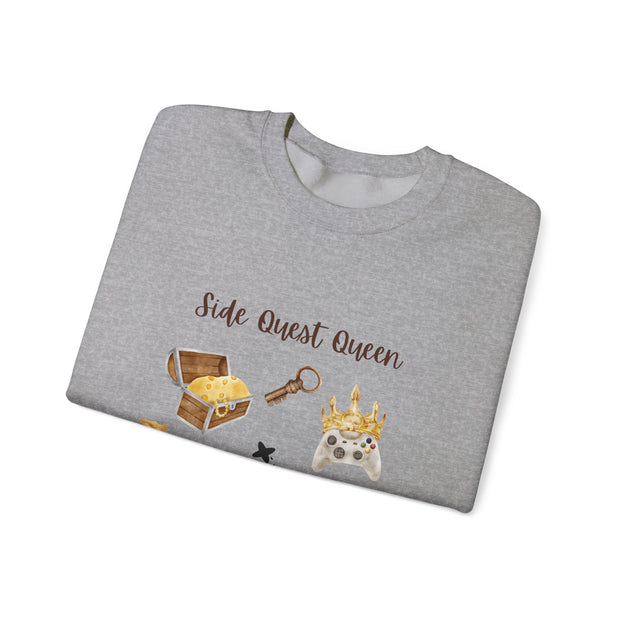 'Side Quest Queen' Unisex Crewneck Sweatshirt
