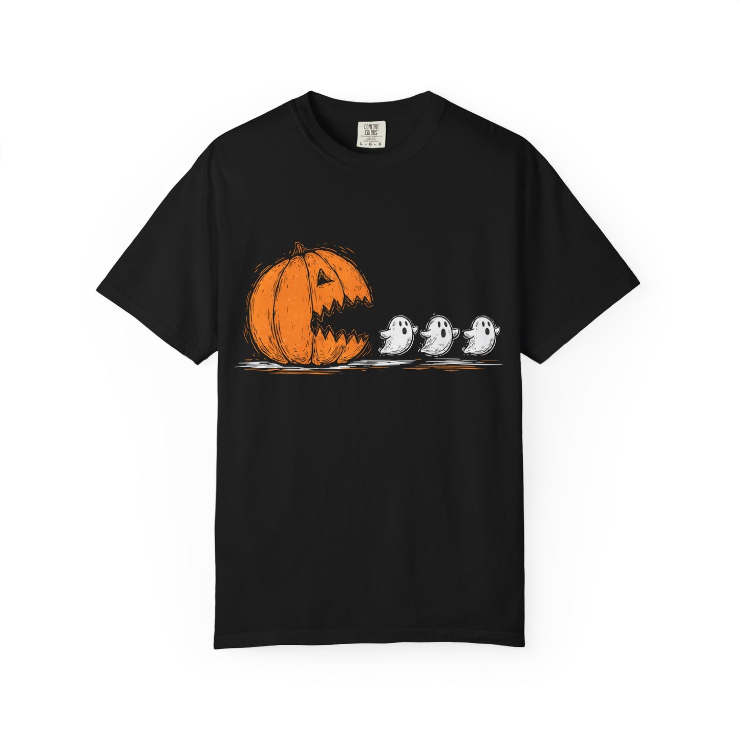 Jack-o'-Lantern Pumpkin and Ghosts T-shirt | Halloween Pumpkin Tee