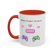 'Press Start To Slay' Accent Coffee Mug