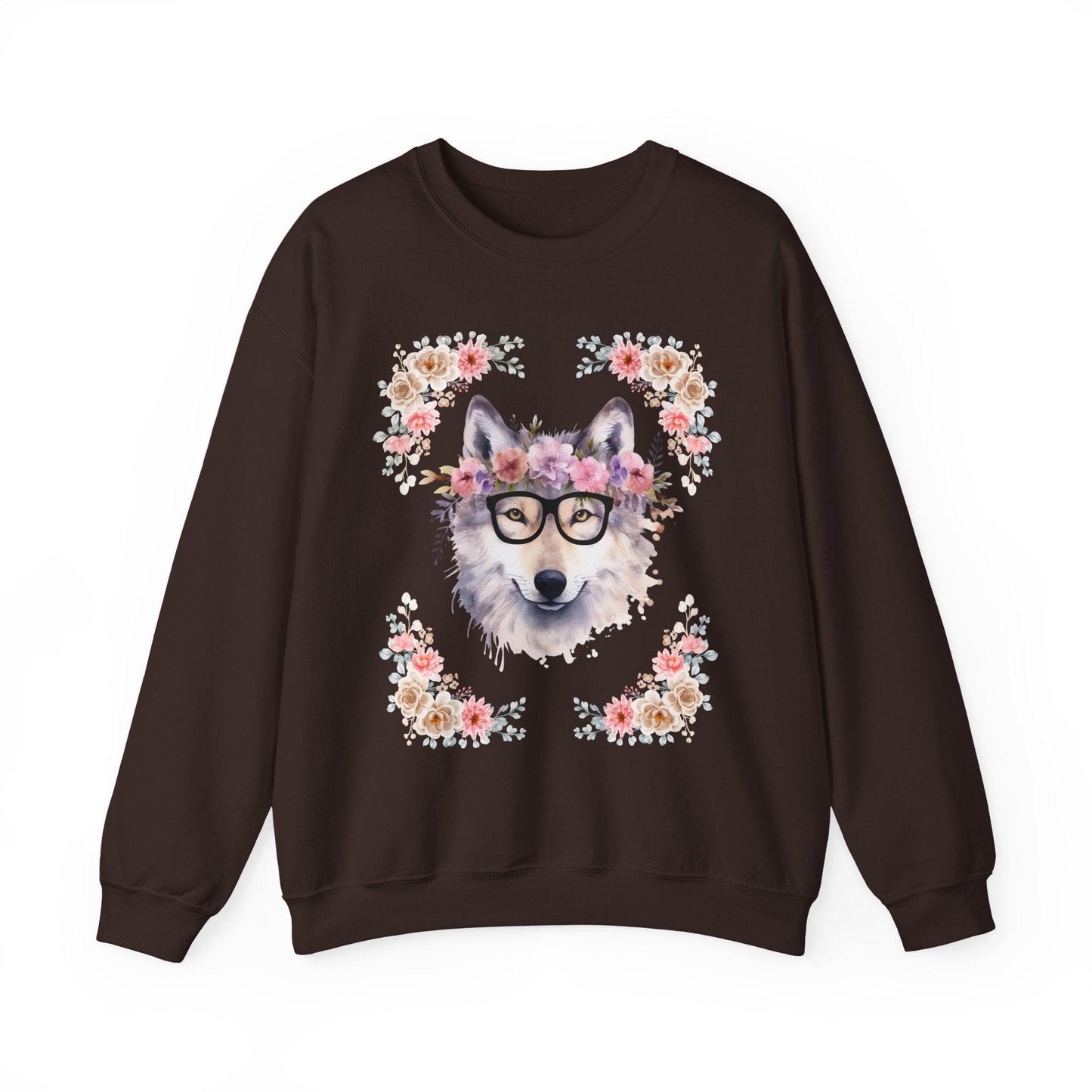 Geeky Goddess Wolf Unisex Crewneck Sweatshirt