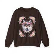 Geeky Goddess Wolf Unisex Crewneck Sweatshirt