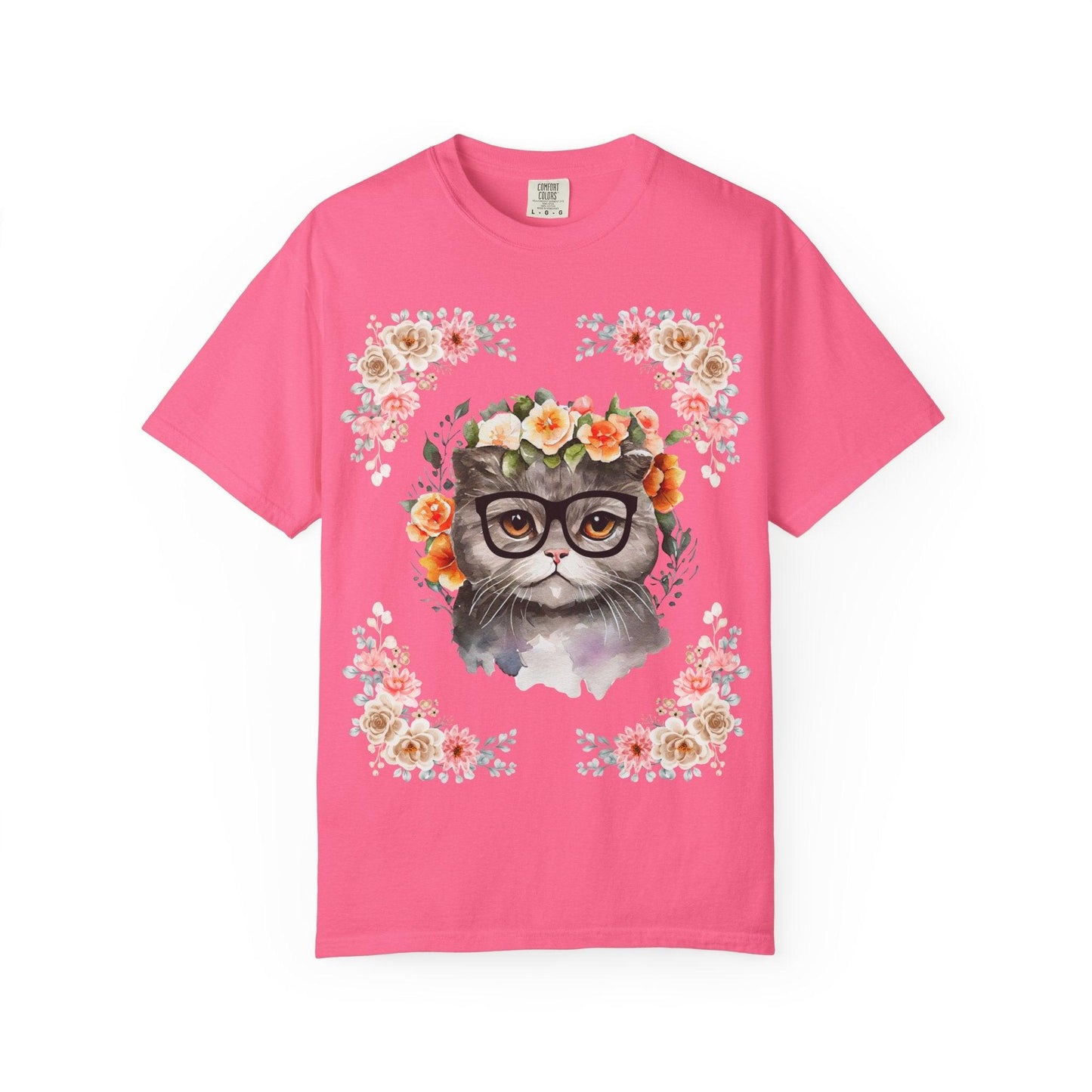 Geeky Goddess Gray Cat Unisex T-Shirt
