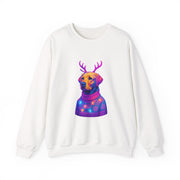 Neon Labrador Reindeer Sweater Sweatshirt | Colorful Dog Christmas Crewneck