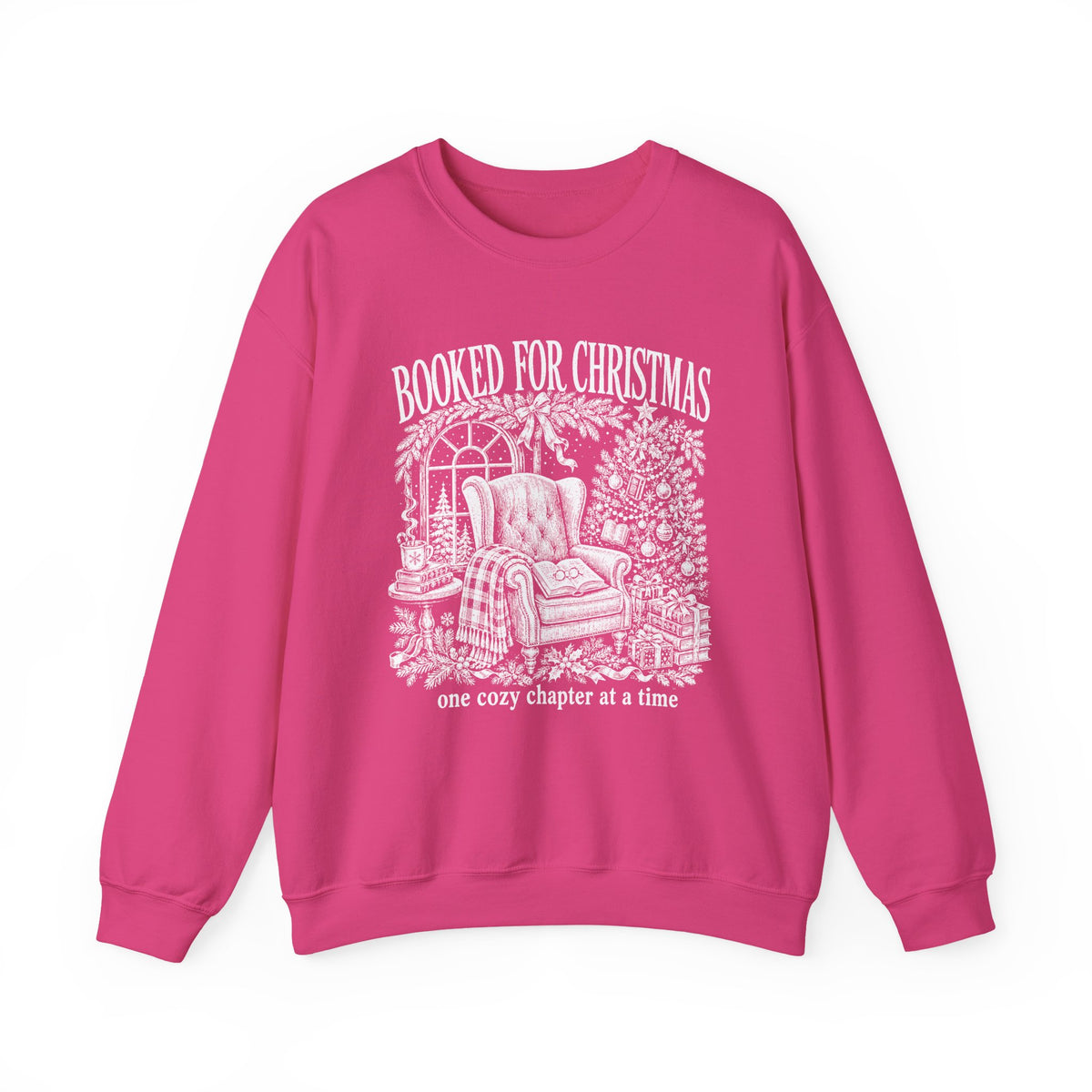 Booked for Christmas Sweatshirt, Book Lover Christmas Crewneck, Cozy Reader Sweater, Bookish Holiday Shirt, BookTok Christmas Gift